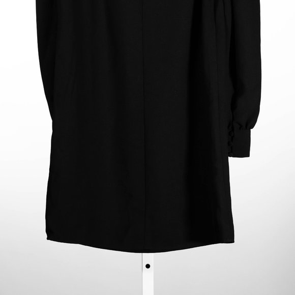 H&M Women's Black Long Sleeve Dress Puff Sleeve Party Cocktail Shift XS NWT - Picture 8 of 10